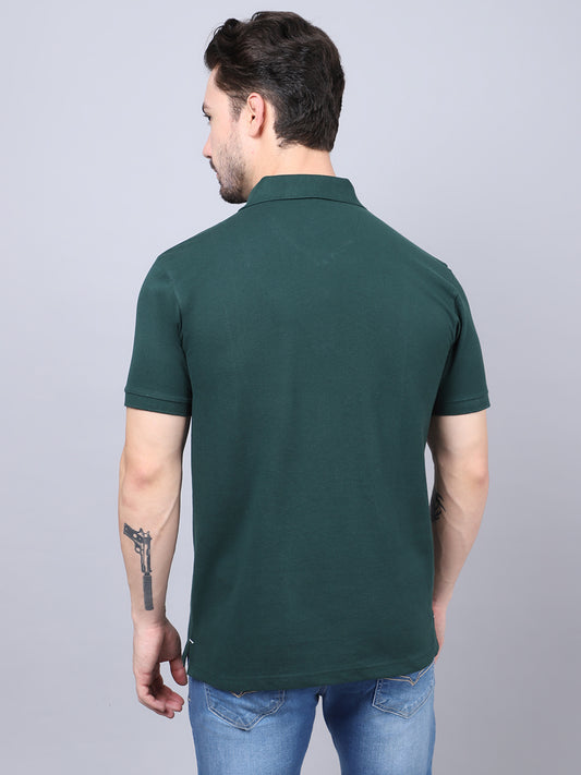 Cantabil Mens Bottle Green T-Shirt (7048937177227)