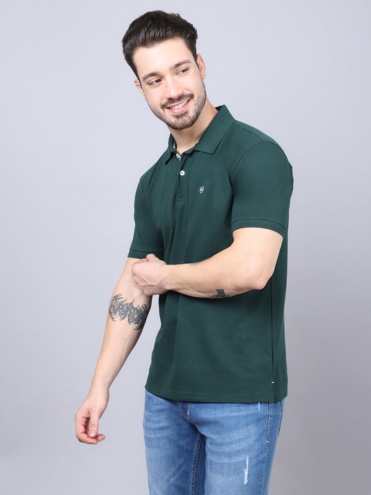 Cantabil Mens Bottle Green T-Shirt (7048937177227)