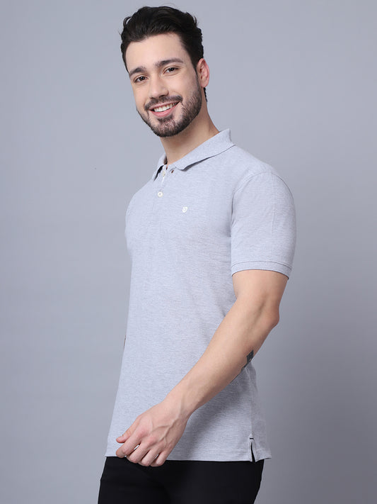 Cantabil Mens Grey Melange T-Shirt (7048930361483)