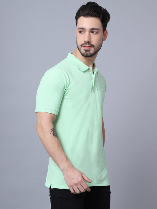 Cantabil Mens Light Green T-Shirt (7048931082379)