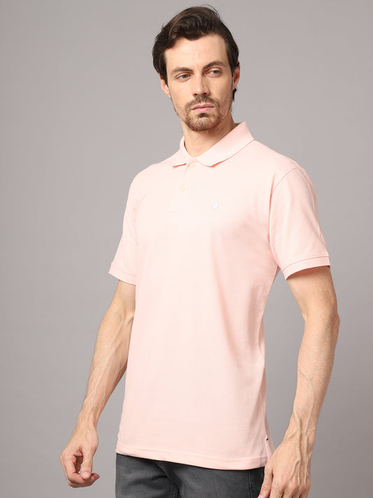 Cantabil Mens Light Pink T-Shirt (7048931803275)