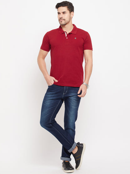 Men Maroon T-Shirt