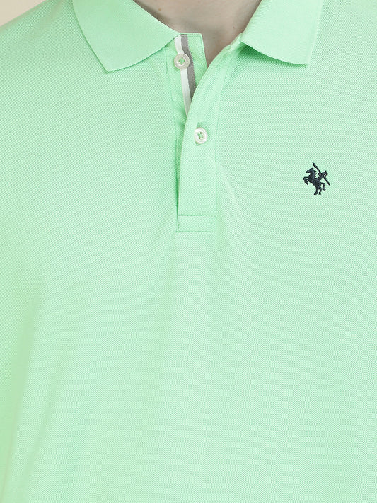 T-Shirt for Men | Breathable & Soft with Color Fastness Regular Fit Polo Neck Poly Cotton Fabric Solid Pattern