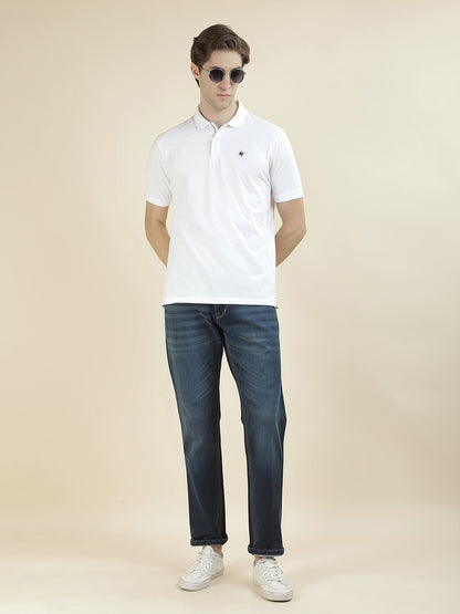 T-Shirt for Men | Breathable & Soft with Color Fastness Regular Fit Polo Neck Poly Cotton Fabric Solid Pattern