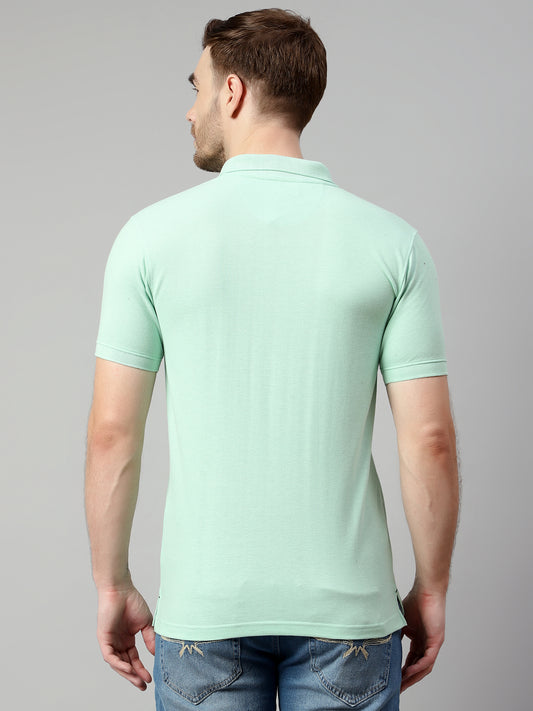 Cantabil Men Light Green T-Shirt (7114270310539)