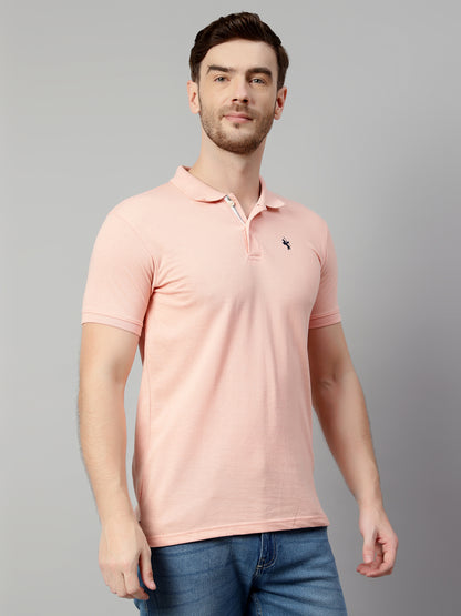 Cantabil Men Light Pink T-Shirt (7113898295435)