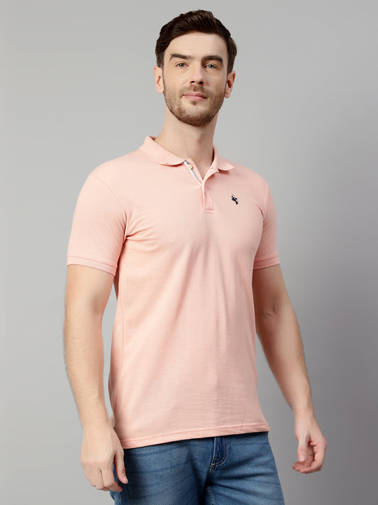 Cantabil Men Light Pink T-Shirt (7113898295435)