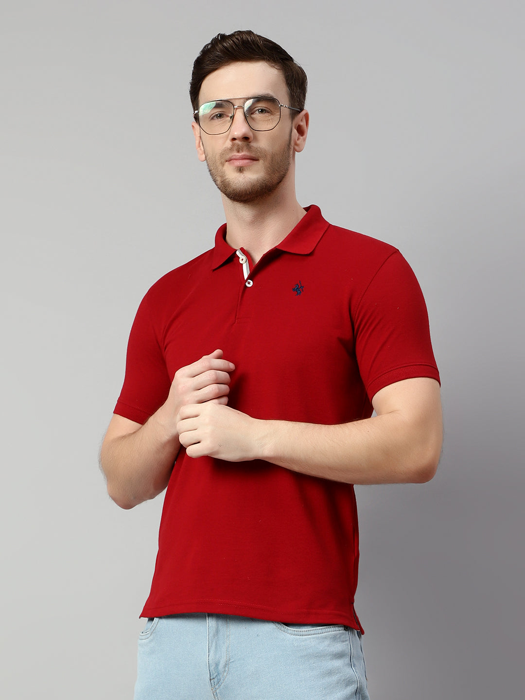 Cantabil Men Red T-Shirt (7113882140811)