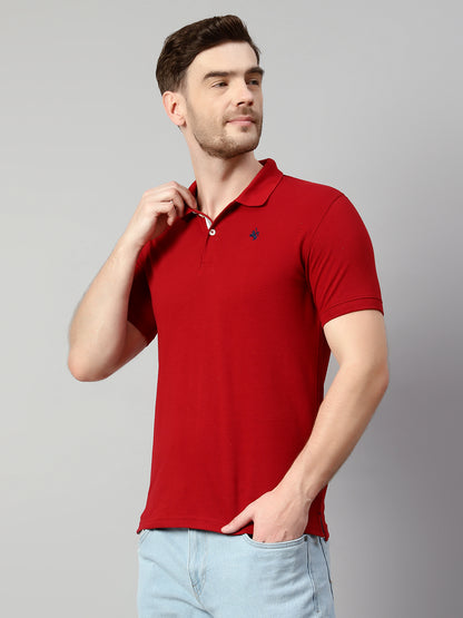 Cantabil Men Red T-Shirt (7113882140811)