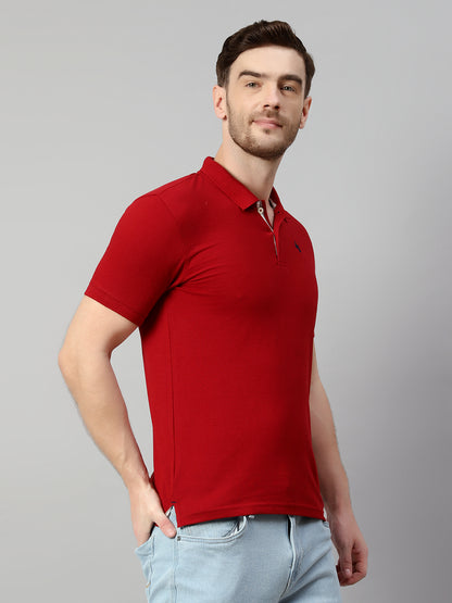 Cantabil Men Red T-Shirt (7113882140811)