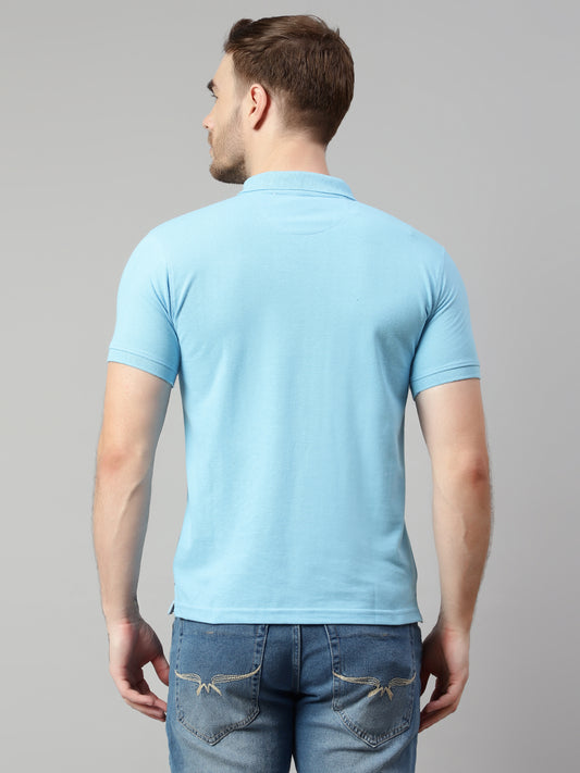 Cantabil Men Sky Blue T-Shirt (7113879027851)