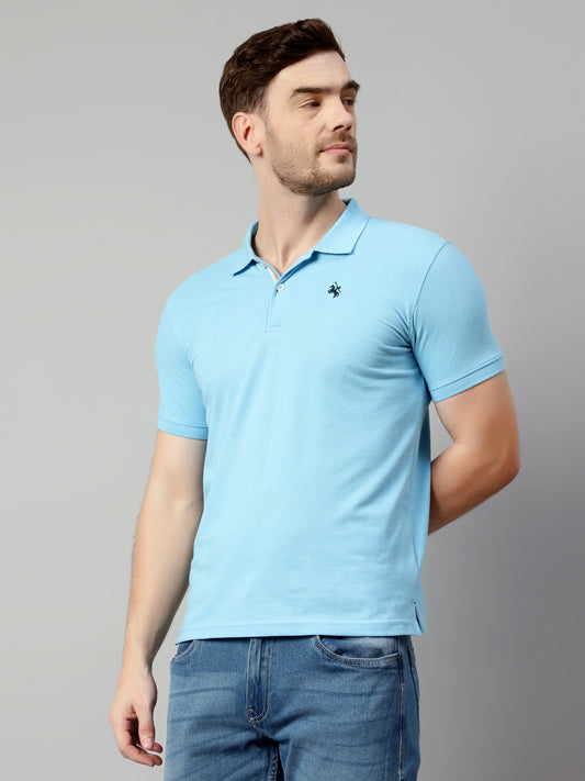Cantabil Men Sky Blue T-Shirt (7113879027851)