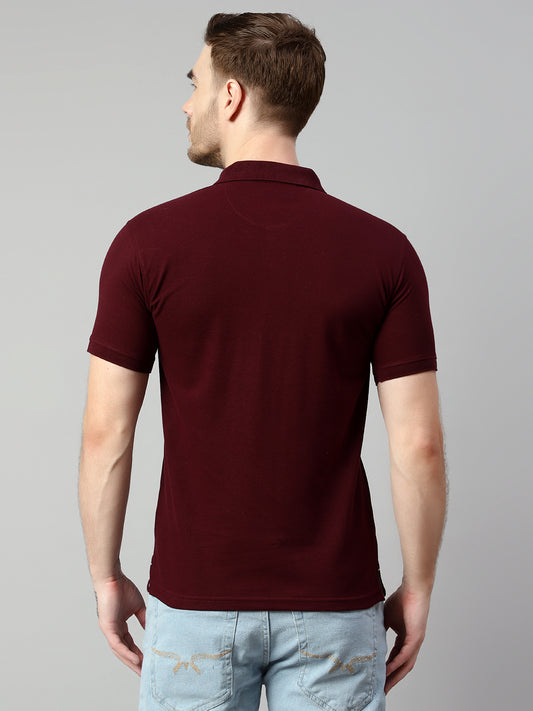 Cantabil Men Wine T-Shirt (7113876045963)