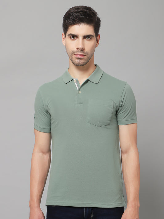 Cantabil Men Green T-Shirt (7132826206347)