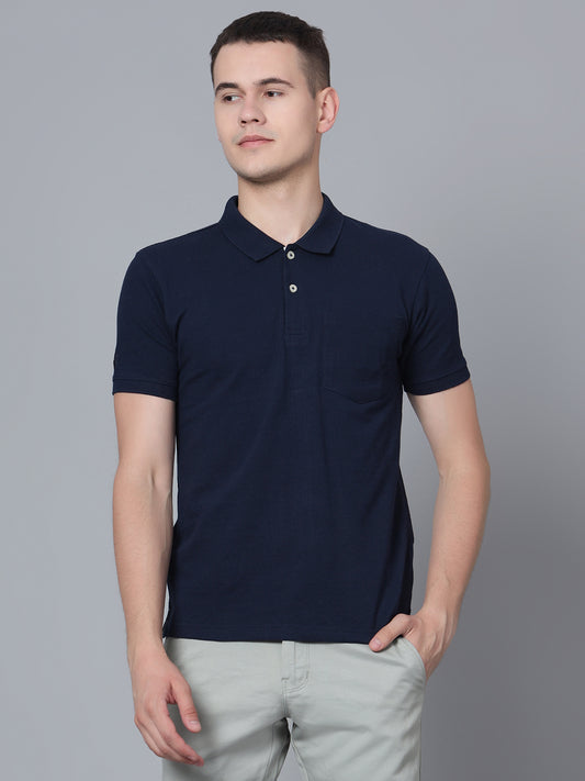Cantabil Men Navy T-Shirt (7133662347403)