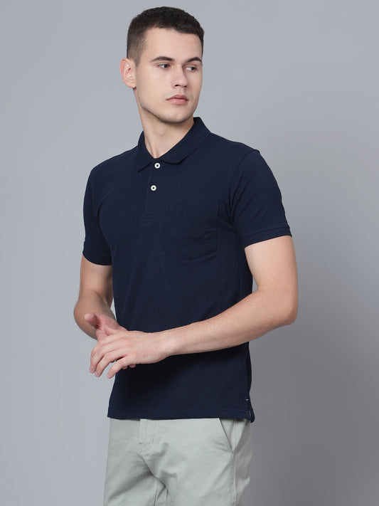 Cantabil Men Navy T-Shirt (7133662347403)