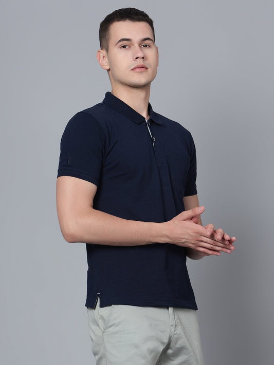 Cantabil Men Navy T-Shirt (7133662347403)