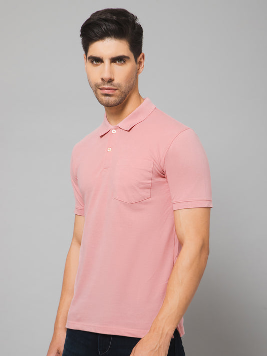 Cantabil Men Pink T-Shirt (7132820177035)