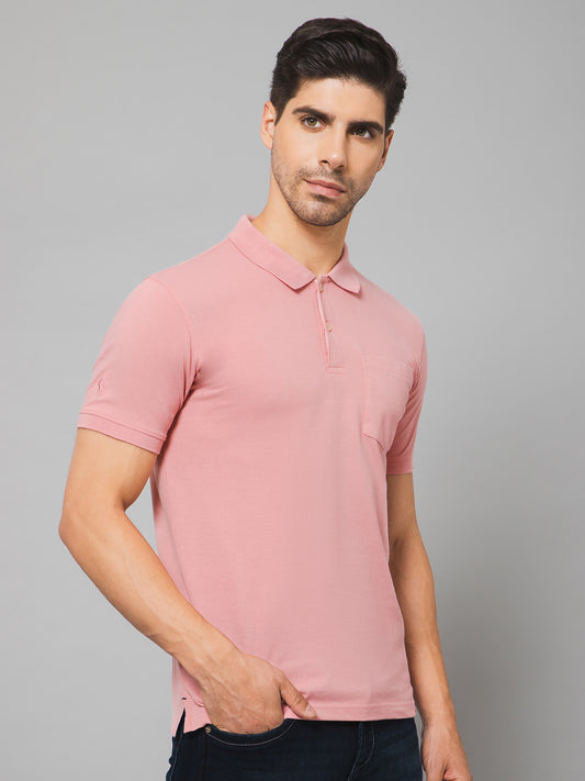 Cantabil Men Pink T-Shirt (7132820177035)