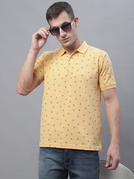 Cantabil Men Yellow Polo Neck T-Shirt (7136104349835)