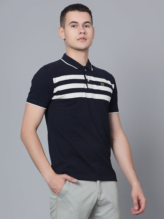 Cantabil Men Navy Polo T-Shirt (7133850927243)