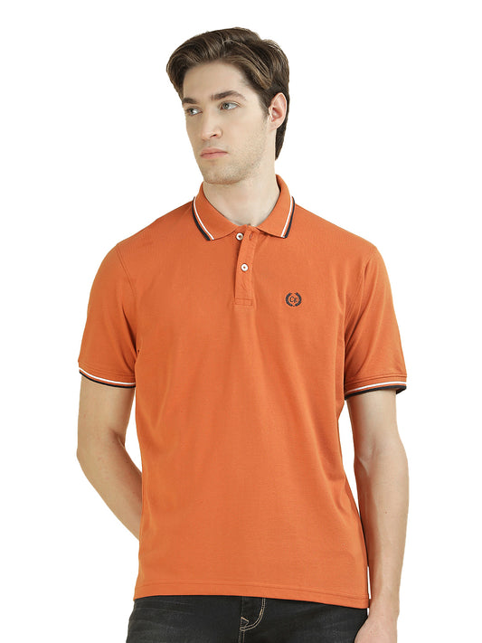 T-Shirt for Men | Breathable & Soft with Color Fastness Regular Fit Polo Neck Poly Cotton Fabric Solid Pattern