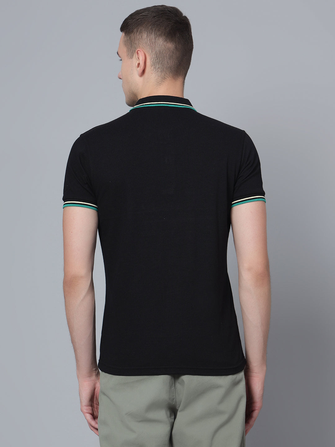 Cantabil Men Black Polo T-Shirt (7133862953099)