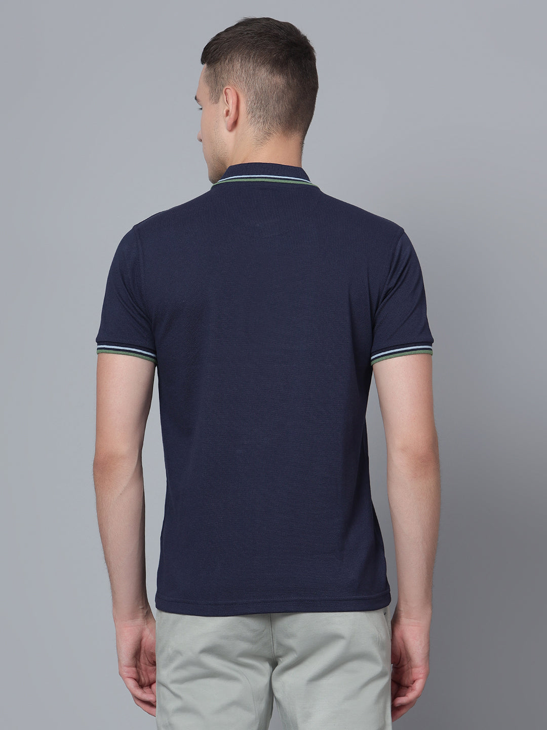 Cantabil Men Dark Blue Polo T-Shirt (7133866066059)