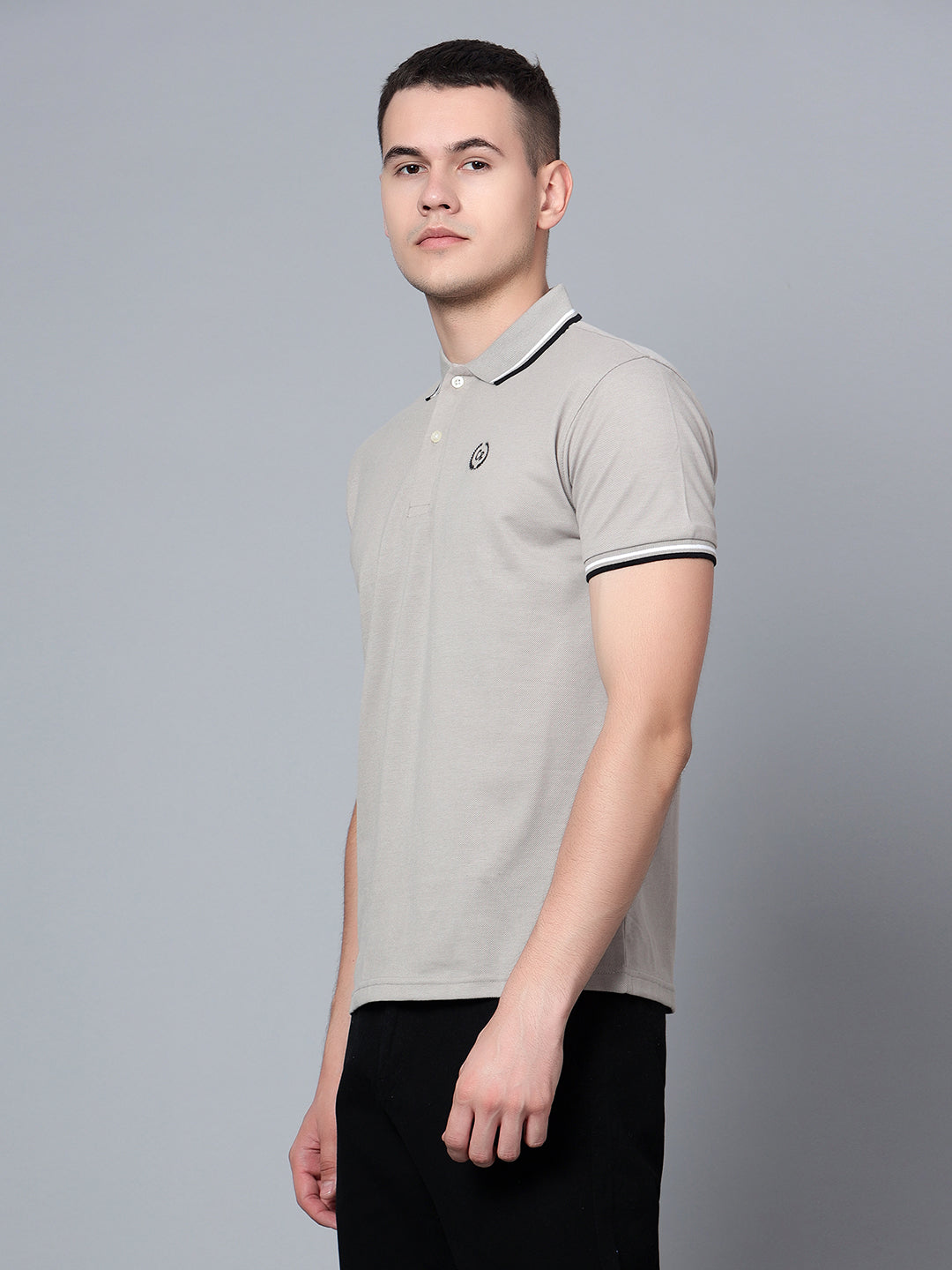 Cantabil Men Grey Polo T-Shirt (7133892739211)