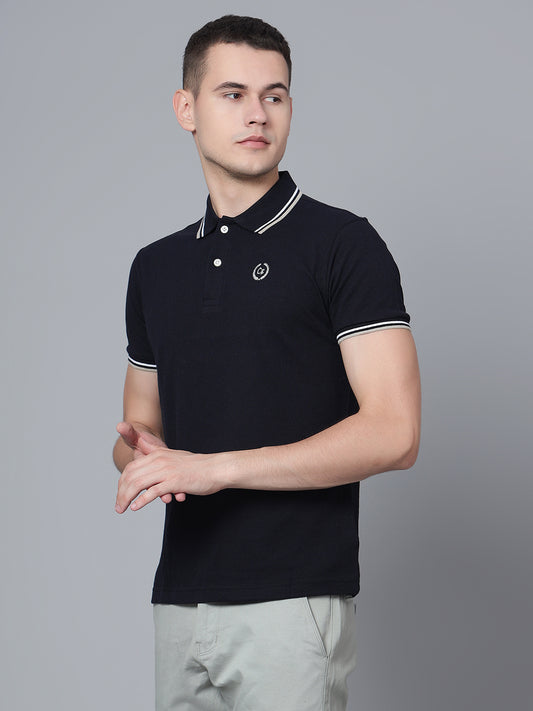 Cantabil Men Navy Polo T-Shirt (7133899489419)