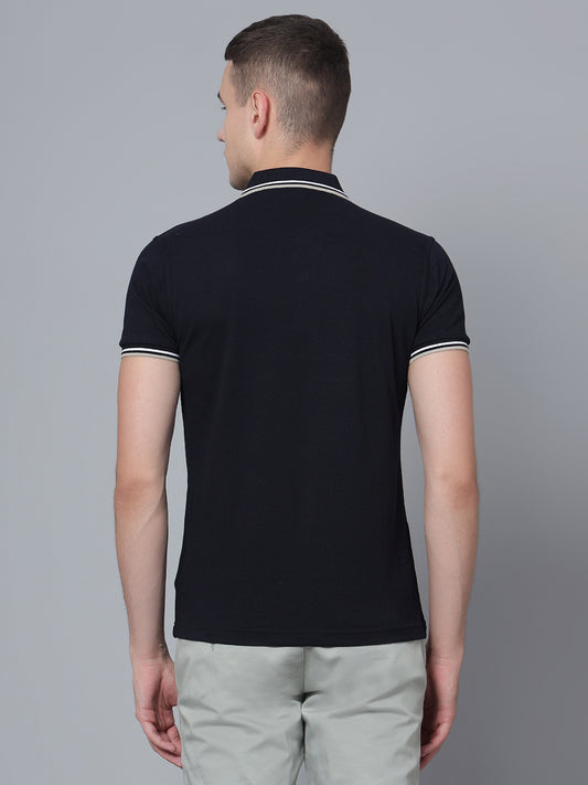 Cantabil Men Navy Polo T-Shirt (7133899489419)