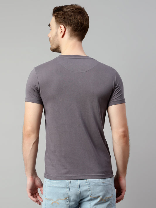 Cantabil Men Dark Grey T-Shirt (7113879945355)