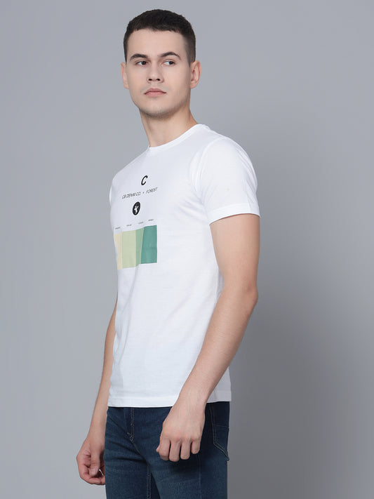 Cantabil Men White T-Shirt (7133910958219)