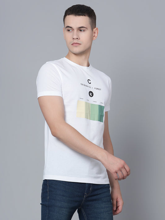 Cantabil Men White T-Shirt (7133910958219)