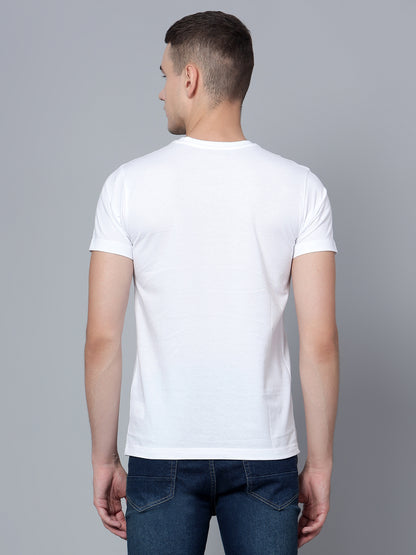 Cantabil Men White T-Shirt (7133910958219)