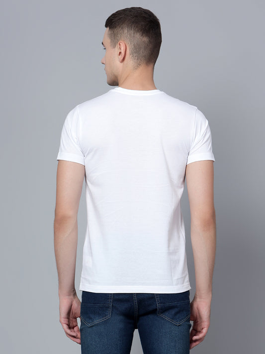 Cantabil Men White T-Shirt (7133910958219)