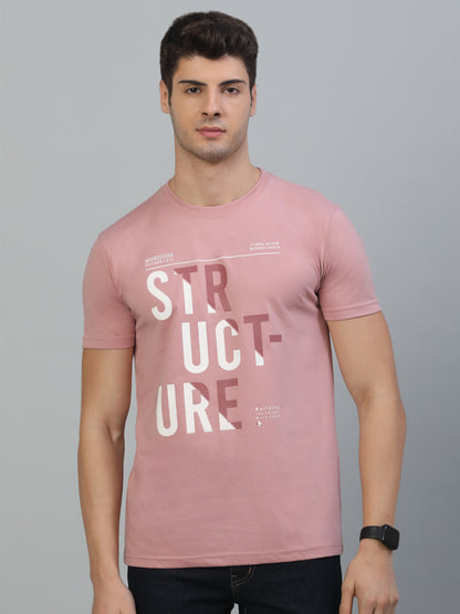 T-Shirt for Men | Breathable & Soft with Color Fastness Regular Fit Round Neck Poly Cotton Fabric Printed Pattern