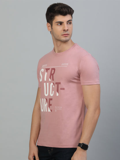 T-Shirt for Men | Breathable & Soft with Color Fastness Regular Fit Round Neck Poly Cotton Fabric Printed Pattern