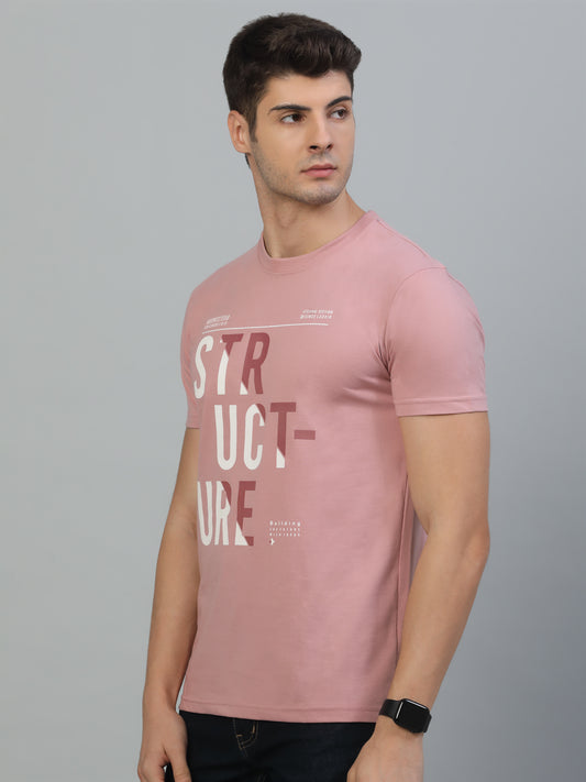 T-Shirt for Men | Breathable & Soft with Color Fastness Regular Fit Round Neck Poly Cotton Fabric Printed Pattern