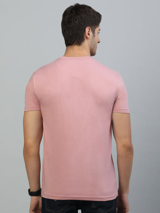 T-Shirt for Men | Breathable & Soft with Color Fastness Regular Fit Round Neck Poly Cotton Fabric Printed Pattern