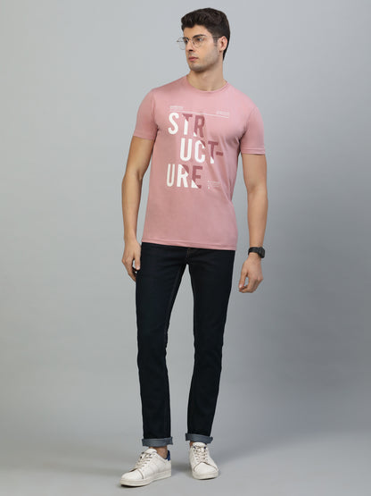 T-Shirt for Men | Breathable & Soft with Color Fastness Regular Fit Round Neck Poly Cotton Fabric Printed Pattern