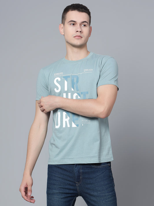 Cantabil Men Light Teal T-Shirt (7133913251979)