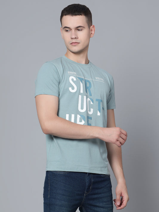 Cantabil Men Light Teal T-Shirt (7133913251979)