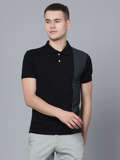 Cantabil Men Black Polo T-Shirt (7134076928139)