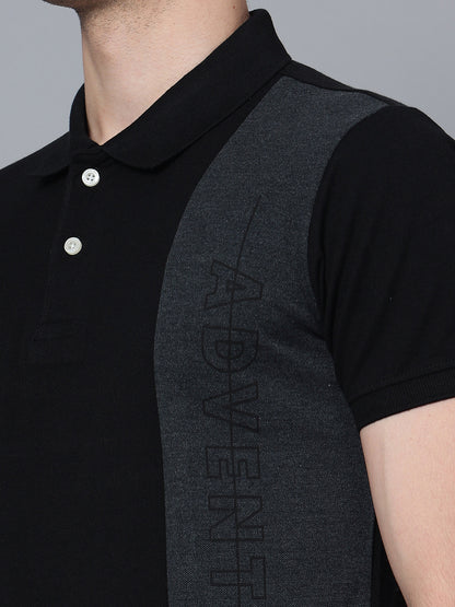 Cantabil Men Black Polo T-Shirt (7134076928139)