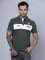 Cantabil Men Polo Neck Olive T-Shirt (7134716100747)