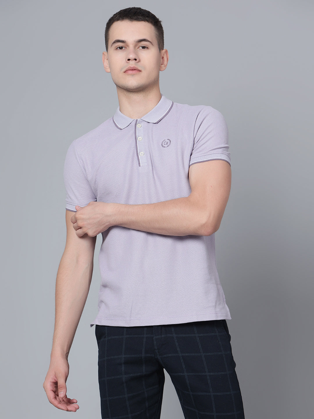 Cantabil Men Purple Polo T-Shirt (7134079189131)