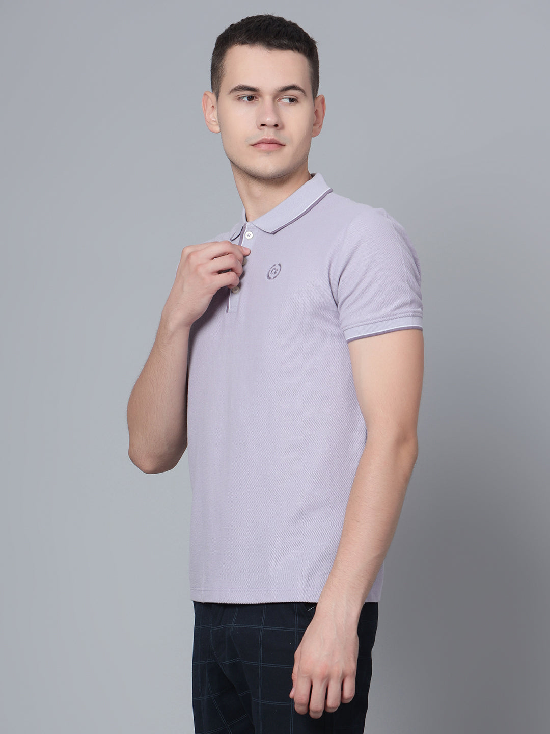 Cantabil Men Purple Polo T-Shirt (7134079189131)