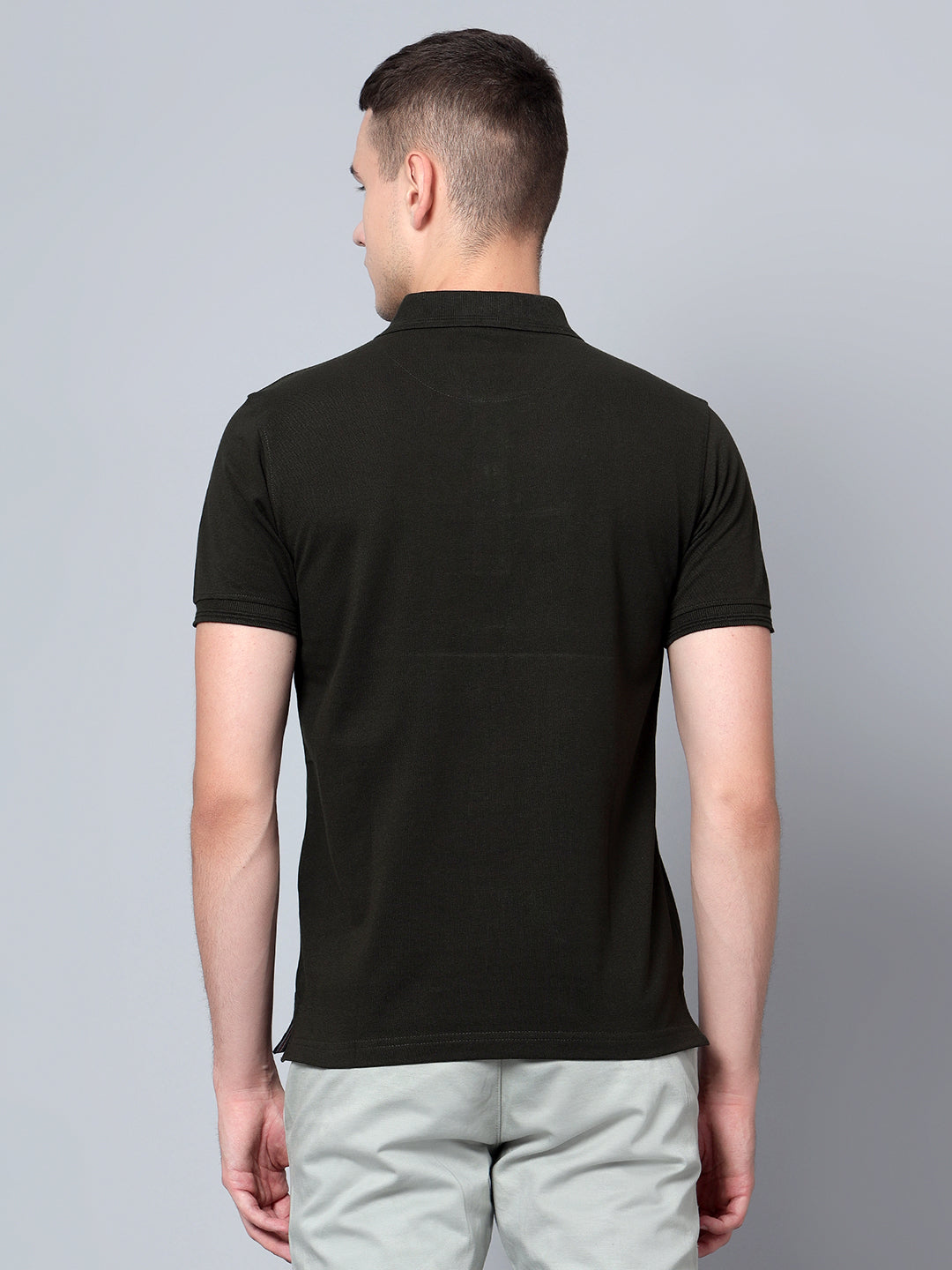 Cantabil Men Olive Polo T-Shirt (7134079320203)