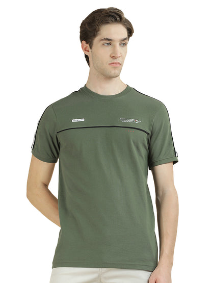 T-Shirt for Men | Breathable & Soft with Color Fastness Regular Fit Round Neck Poly Cotton Fabric Solid Pattern